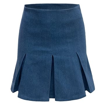 Liberté - Asta Plisse Skirt - Blue Denim